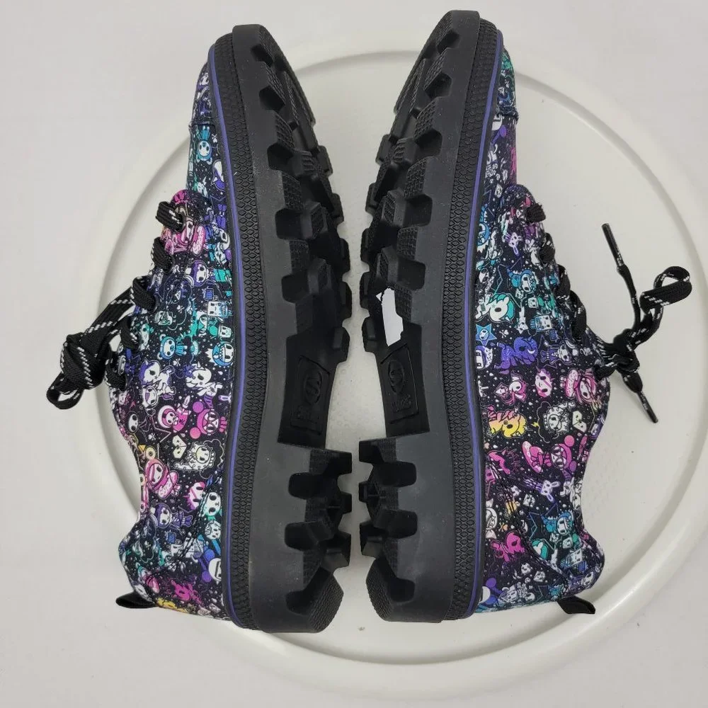 SKECHERS TOKIDOKI Womens 7.5 Shoes Roadies TOKIROADIE Black Multi Sneakers Cute - Picture 7 of 11